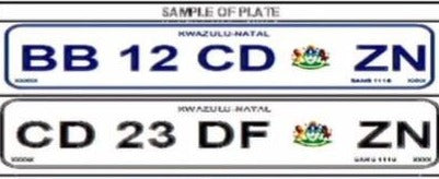 New ZN Number Plates -  FRONT Number Plate